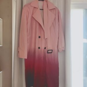 Pink Ombre Trench/Rain Jacket